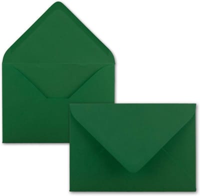 B6 Enveloppen Donkergroen 12 x 17,5 cm – 100 Stuks voor Uitnodigingen en Kaarten