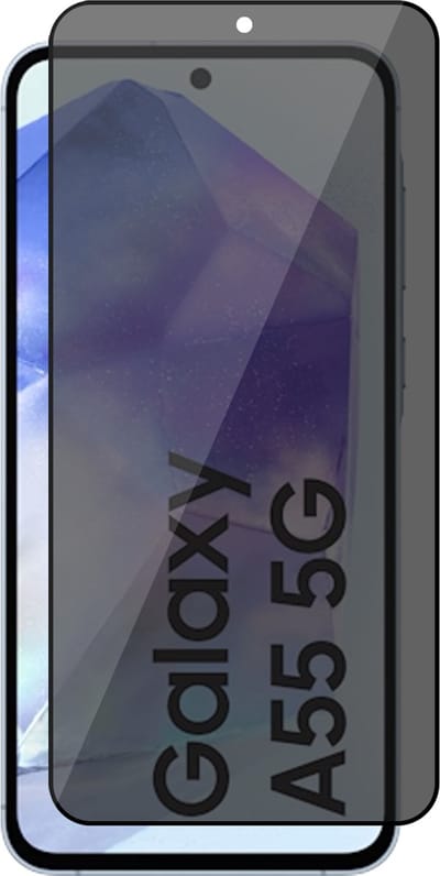Privacy Screenprotector geschikt voor Samsung Galaxy A55 - Volledig Dekkend Glas Screen Protector