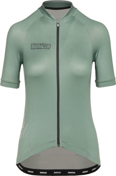 BIORACER Metalix - Fietsshirt Zomer - Dames - Groen - 4-Way Stretch - Aansluitend - Maat L