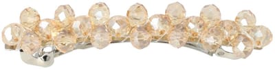 Haarsoires Haarspeld Patentspeld 6cm – Recht - Facetkralen – Champagne - Haarspelden voor Dames - Haarklem - Haarclip - Haaraccessoires - Hair Clip - Decoratieve Haaraccessoire
