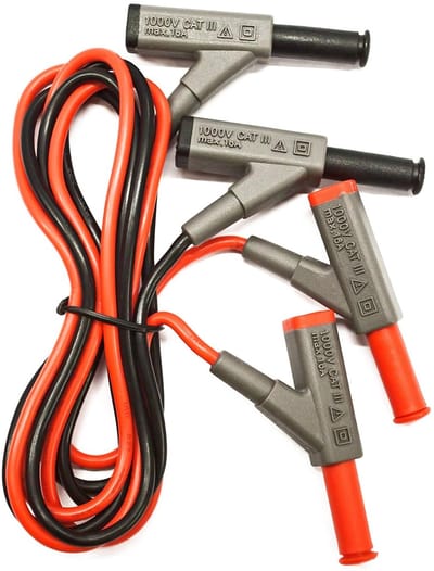 Geïsoleerde Verbindingskabel - Testkabel Koppeling - Elektrische Metingen - Veiligheidscategorie III - 4 mm - Rood