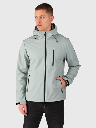 Brunotti - Mib Men Softshell Jacket - Softshell Jas Heren - Waterafstotend - Outdoorjas - Jet Grey - XXL