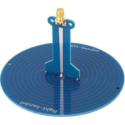 Antennes UWB 942 MHz 6,5 GHz SMA pour la localisation par relèvement et l'analyse spectrale 10 cm Polarisation Circulaire Gauche Connecteur Femelle