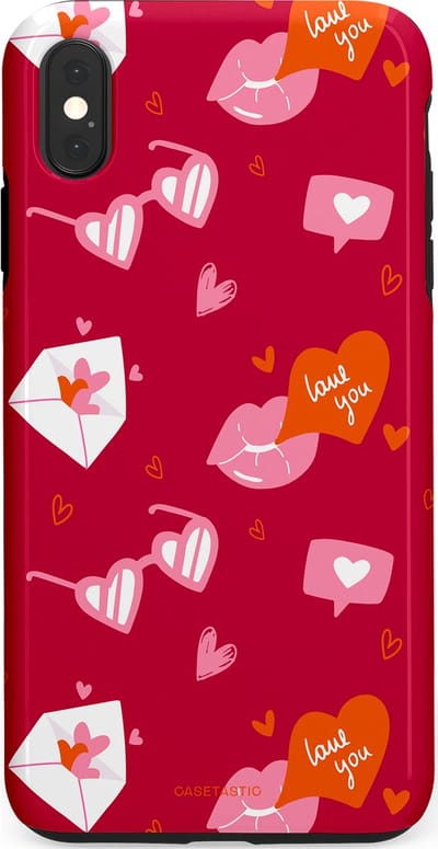 Casetastic Hoesje Geschikt voor Apple iPhone Xs Max - Stijlvolle Beschermende Duo-layer Case - Liefdesbrief