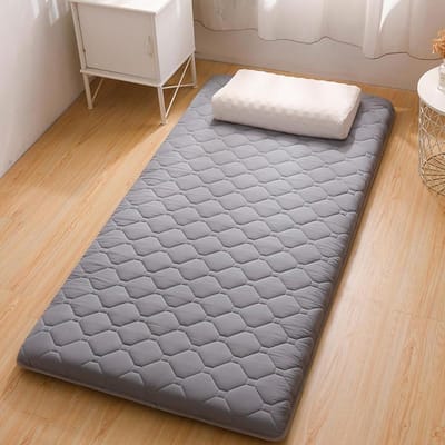 Vloer slaapmatras - Japanse futon - Comfortabel slapen - Hoge dichtheid schuim - 90x190 cm - Grijs
