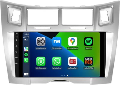 CarPlay autoradio geschikt voor Toyota Yaris | 2005 t/m 2012 | Android 13 | Draadloos Apple CarPlay & Android Auto | 2GB + 32GB | 8-Core | Davilon | 2025 model | 2005 2006 2007 2008 2009 2010 2011 2012 | Bluetooth & Wifi