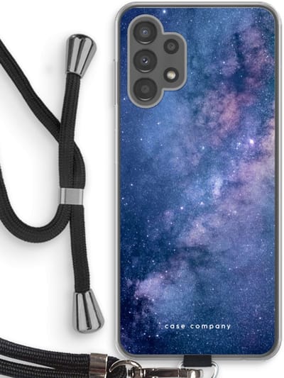 Case Company® - Hoesje met koord geschikt voor Samsung Galaxy A13 4G hoesje met Koord - Nebula - Telefoonhoesje met Zwart Koord - Bescherming aan alle Kanten en Over de Schermrand