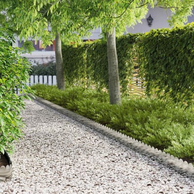 vidaXL - Gazonrand - 10 - st - 103 - x - 20 - cm - Staal - Zilverkleurig