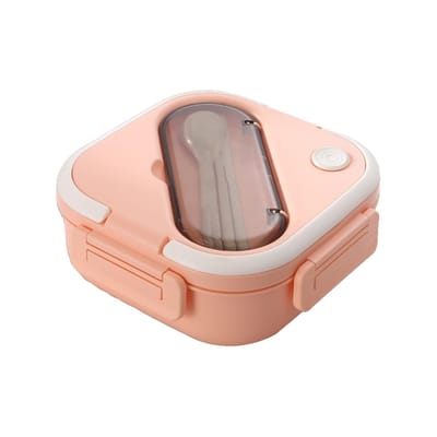 Boîte à Bento Plastique Compartiments Isotherme Anti-fuite Boîte à Lunch pour École Travail Micro-ondes Sûr Foncé rose