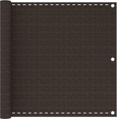vidaXL - Balkonscherm - 90x500 - cm - HDPE - bruin