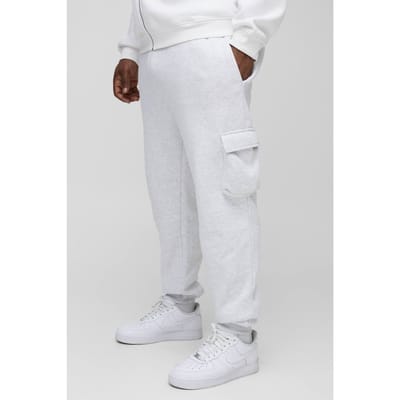 Plus Skinny Fit Cargo Joggers In Grey Marl | Size 2XL