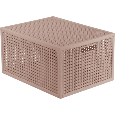 Curver Kaya opbergmand - 20 liter - 37,6 x 30 x 20,7 cm - warm taupe - premium opbergoplossing, duurzaam kunststof, moderne huisorganisatie