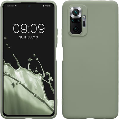 kwmobile telefoonhoesje geschikt voor Xiaomi Redmi Note 10 Pro - Hoesje voor smartphone - Back cover in grijsgroen