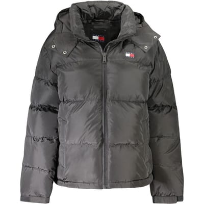 Tommy Hilfiger Zwart Polyester Damesjas met Afneembare Kap