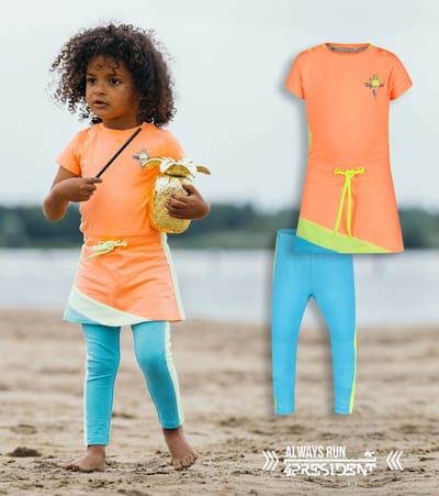 4PRESIDENT Meisjes jurk - Neon Bright Coral - Maat 86 - Meisjes jurken