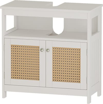 Vicco Rosario Wastafelonderkast – 60 x 60 cm met 2 deuren en open vak Wit