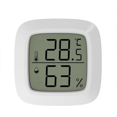 Mini thermomètre numérique électronique multifonction pour l'intérieur, la chambre de bébé, montage mural, température et humidité de la pièce blanc