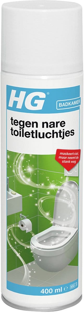HG - Badkamer - Toiletreiniger - Spray - Tegen Nare Toiletluchtjes - 400 ml - 1 stuk