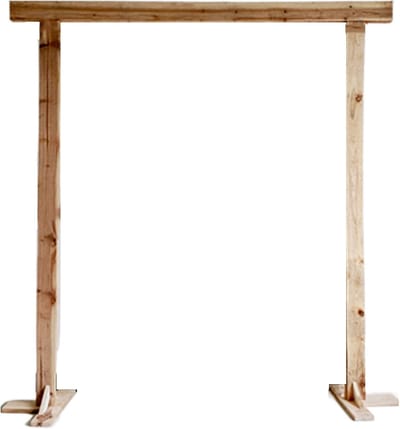 Houten Bruiloft Boog - Decoratie Standaard - Feestelijke Decoratie - Natuurlijke Houtkleur - 1.8 x 1.8 Meter - Houtkleur