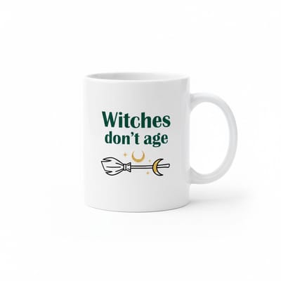 Witches Don’t Age Grappige Mok – Magische Heksen Tekst Koffiemok – Halloween Cadeau – 330 ml Keramische Mok