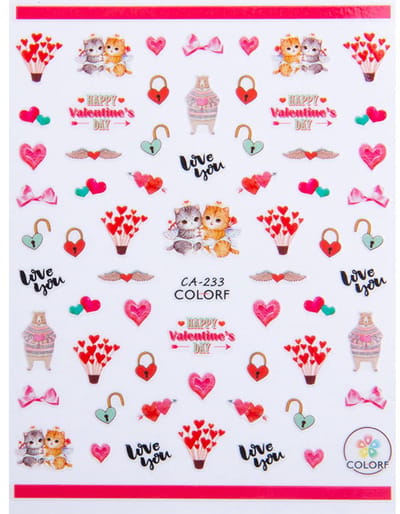 Allepaznokcie - Dunne Zelfklevende Nagelstickers - Valentijnsdag - Nr CA-233
