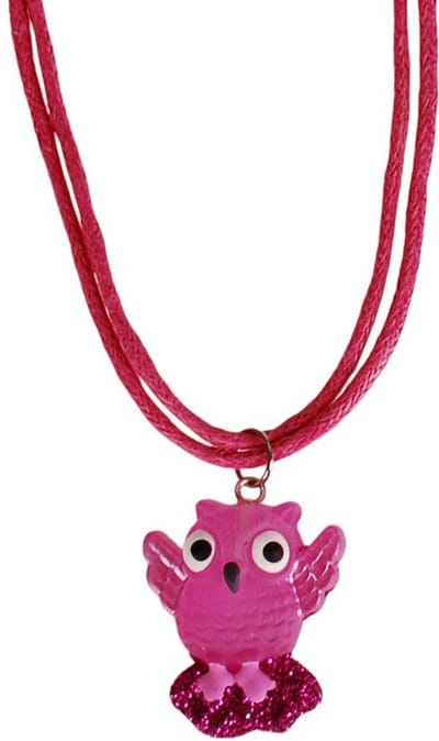 Kinderketting Fuchsia met Uiltje