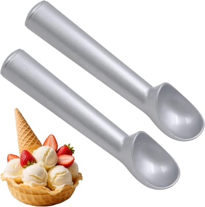 Aluminium IJslepel met Antiaanbaklaag, Makkelijk Schoon te Maken, Perfect voor IJs, Sorbet en Koekjesdeeg