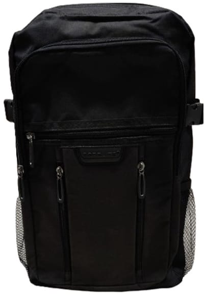 Rugtas- Rugzak-Reistas- Under Seat tas- Past onder een vliegtuigstoel-40x25x20 cm. Slechts 475 gram-Weekendtas met 4 vakken- Zwart