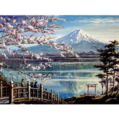 5D Diamond Sea Snow Mountain schilderachtige ambachtelijke schilderij mozaïek cadeau Diy Diamond borduurpakketten kunst aan de muur 20X30CM gray