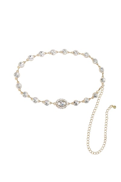 Bijoutheek belly chain glass beads Goud