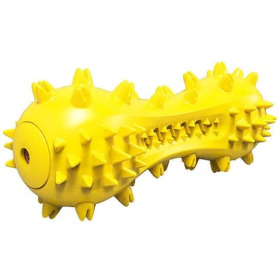 Jouets pour chiens, bâtonnets de nettoyage des dents, haltères sonores, brosse à dents, fournitures pour animaux de compagnie 7.8*7.8*1.8cm