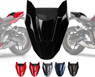 Inovra Plus - Achterbankhoes voor CB650R en CBR650R - Motoraccessoires in zwart glanzend - Bescherming achterbank - Geschikt voor 2018-2023 - Duurzame zitkap - Praktische achterbekleding