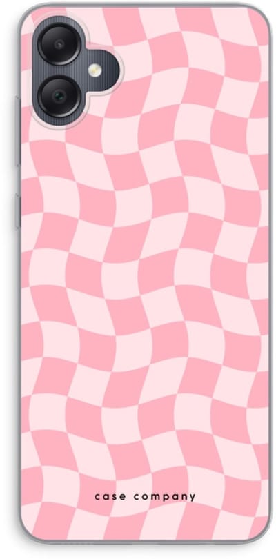 Case Company® - Hoesje geschikt voor Samsung Galaxy A05 hoesje - Grid Roos - Soft Cover Telefoonhoesje - Bescherming aan alle Kanten en Schermrand