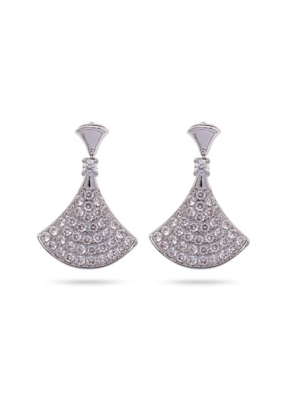AVANT-GARDE PARIS Shimmering Classy Drop Earrings - Zilver - 2.0cm X 2.9cm - 1 stuk - Rhodium Plated met kristallen