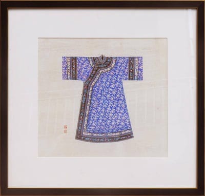 Fine Asianliving Chinees Schilderij Blauwe Kledij grotere maat