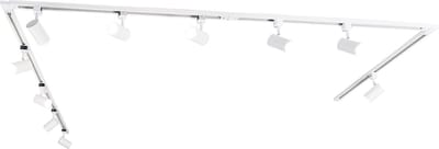 QAZQA jeana - Moderne Spot railsysteem verlichting, railverlichting geschikt voor led - 10 lichts - L 476 cm - Wit - Woonkamer