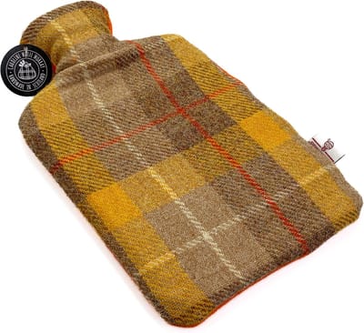 Kruik Geel Beige - 2 liter - Harris tweed - Handgemaakt in Schotland - Caroline Wolfe Murray