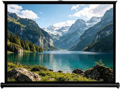 Draagbaar Projectiescherm - Intrekbaar Scherm Projectorscherm - Thuisbioscoop Creëren - Ultrascherpe 4K Beelden - 50 inch (16:9) - Wit