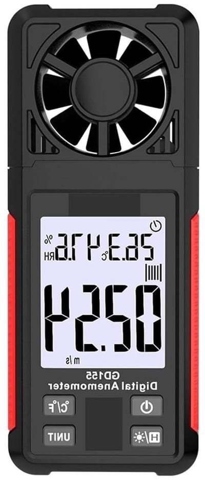 Digitale Anemometer - Windsnelheidsmeter Luchtsnelheid - Windmeten Buiten - Temperatuur Vochtigheid - 50 g - Niet gespecificeerd