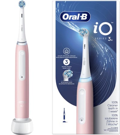 Oral-B iO Series 3 - Magnetische Tandenborstel - 3 poetsmodi - AI technologie - 7 dagen batterij - Blush Pink