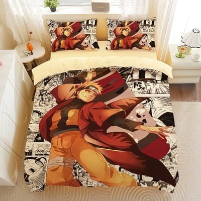 Anime Naruto Naruto Dekbedovertrek Kussensloop Eenpersoonsbed Slaapkamerdecoratie Thuis Kinderen Beddengoedset 135x200cm Jongen Meisje Cadeau 135x200cm