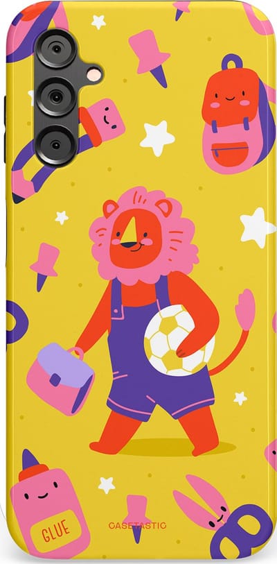 Casetastic hoesje geschikt voor Samsung Galaxy A14 (2023) 5G / Samsung Galaxy A14 (2023) 4G - Dubbellaagse bescherming - Krachtige lessen - Fashion Case - Goud Koraal