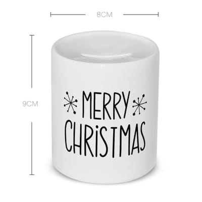 Akyol - kerst merry christmas Spaarpot - Kerstmis - kerst beker - winter - kerst - christmas - kerst cadeau - 350 ML inhoud
