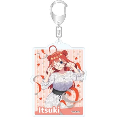 Les Quintuplés Quintessentiels Ichika Nino Miku Yotsuba Itsuki Porte-clés Acrylique Officiel Pendentif Sac articles d'anime Charme Cadeau pour Fans 6 cm white