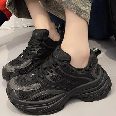 Retro Kleine Monster Leren Dad Schoenen Damesschoenen Lente Nieuwe Veelzijdige Sportschoenen Dames Platform Casual Schoenen 40 beige