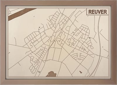 Decoratief Beeld - Houten Van Reuver - Hout - Bekroned - Bruin - 21 X 30 Cm