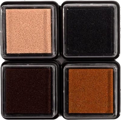 Vaessen Creative Stempelkussen - set 4st - Vintage