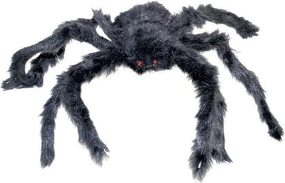 Funny Fashion Horror/Halloween decoratie spin zwart 60 cm - Enge dieren - Nep spinnen
