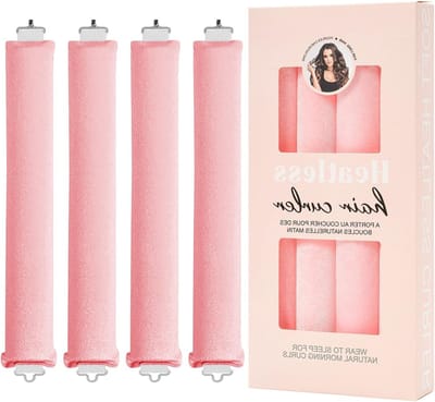 Set van 4 warmtevrije krulspelden voor een perfecte nachtelijke krul zonder hitte - Geschikt voor alle haartypes, ideaal voor volumineuze kapsels en zachte golven
