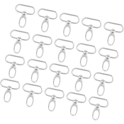 20 stuks zinklegering tas sluitingen draaibare karabijnhaken sleutelhanger sleutelring haken (32 mm) white